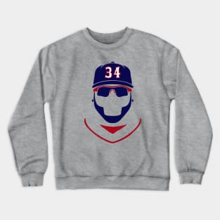 Big Papi Ortiz 34, Boston Baseball HOF Crewneck Sweatshirt